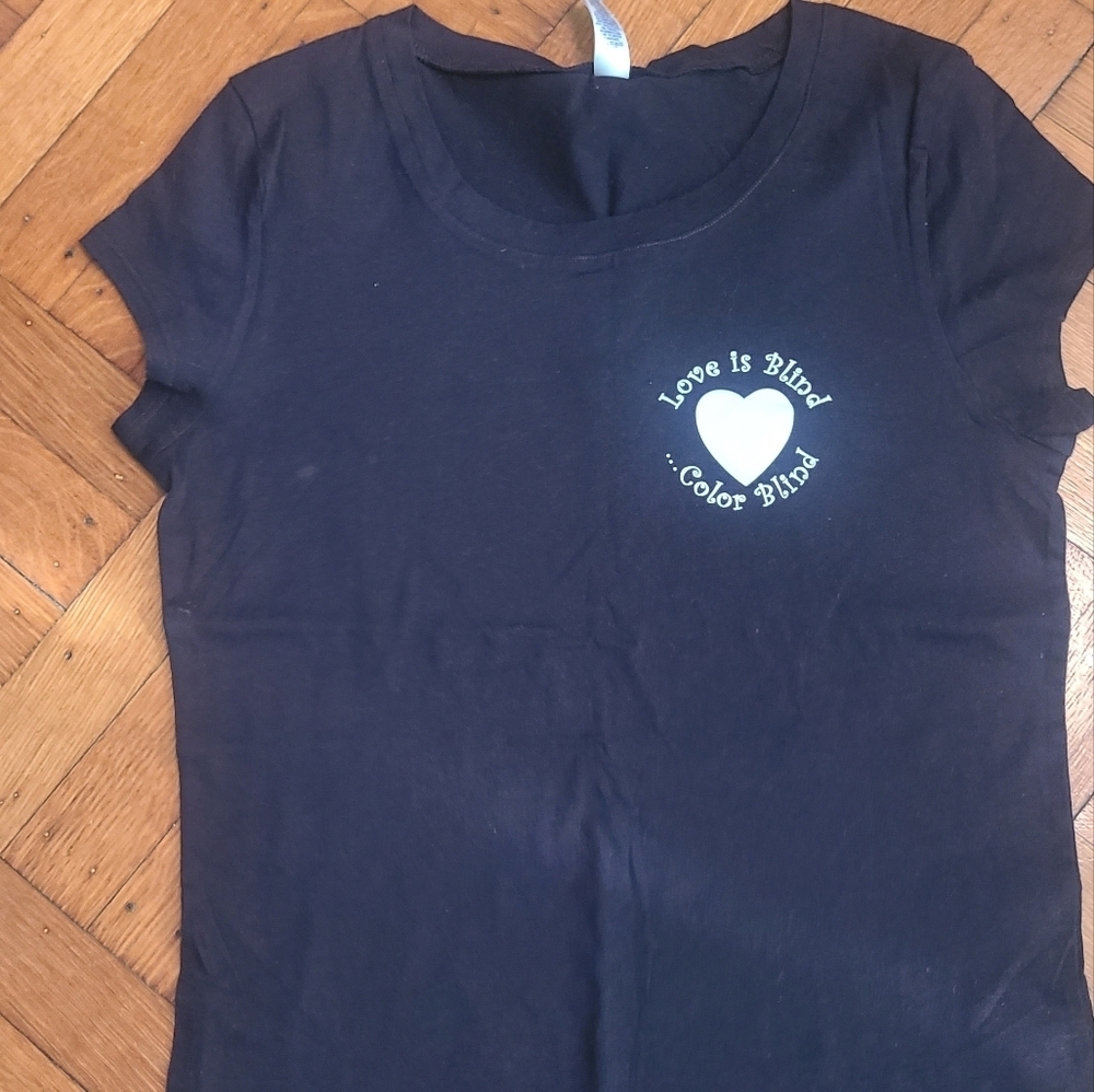 Shades of Love by Bella, Love is Blind, Color Blind t Shirt med